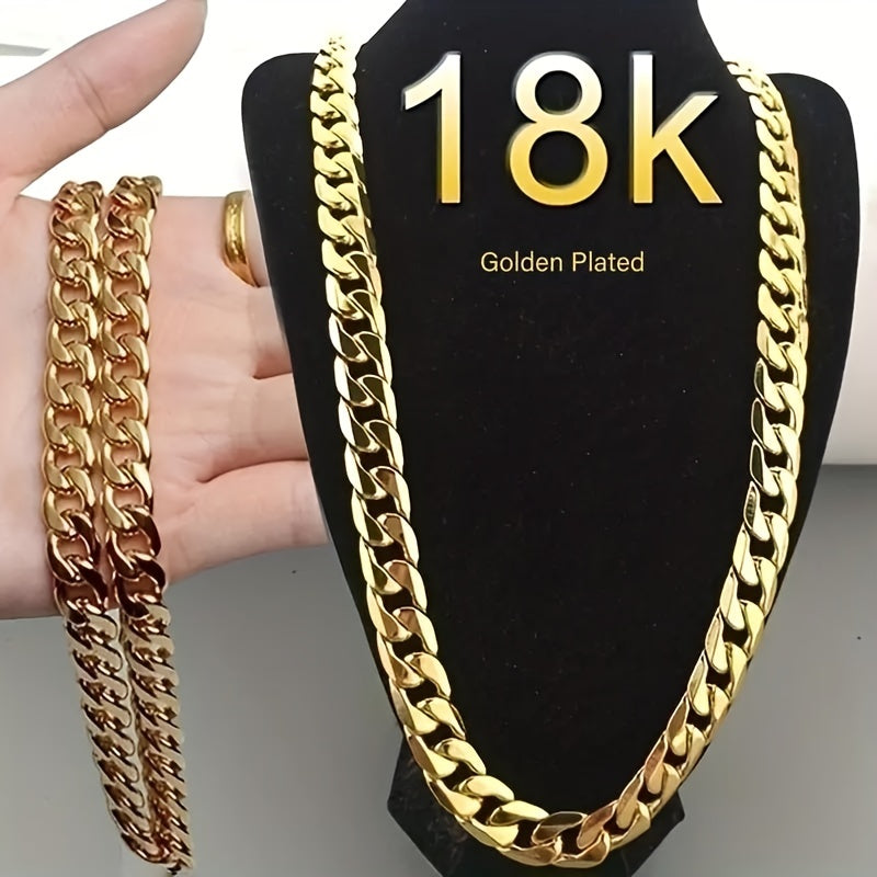 18K Gold Plated Golden Cuban Chain