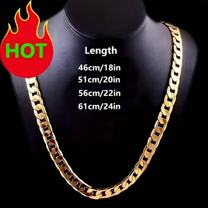 18K Gold Plated Golden Cuban Chain