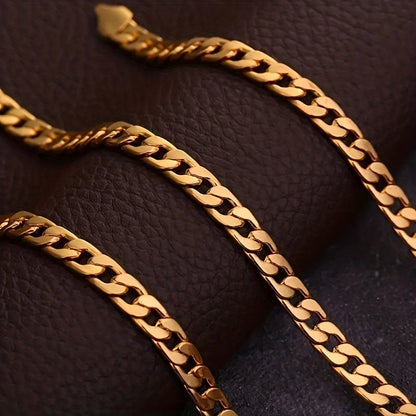 18K Gold Plated Golden Cuban Chain